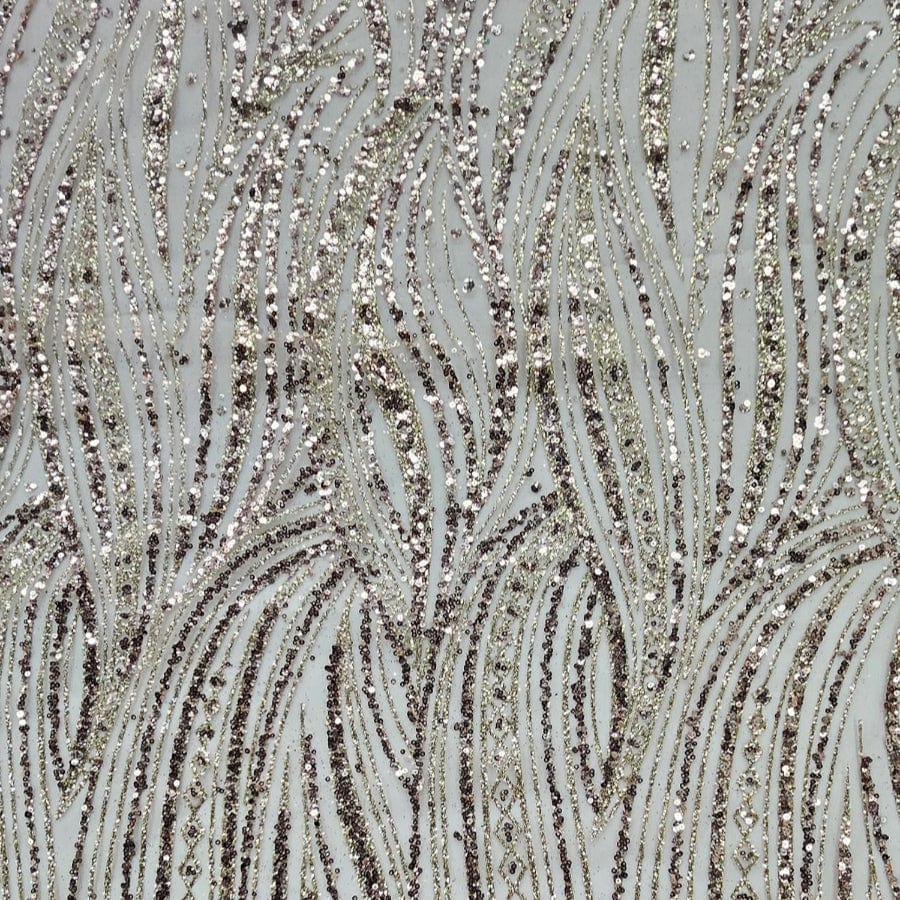 SUGAR METALLIC Dress Fabrics DK Gold Sugar Metallic 140cm