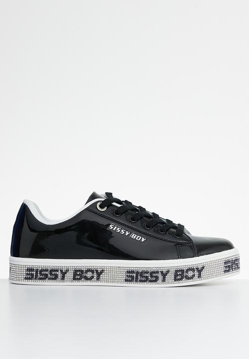 Sissy Boy Sneaker Size 3 Ladies Patent Sneaker Black (7289980780633)