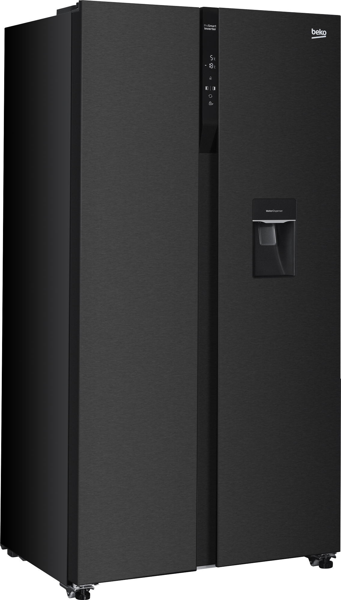 Beko 521L Dark Grey Inox Side By Side Harvest Fresh Fridge GNO532B
