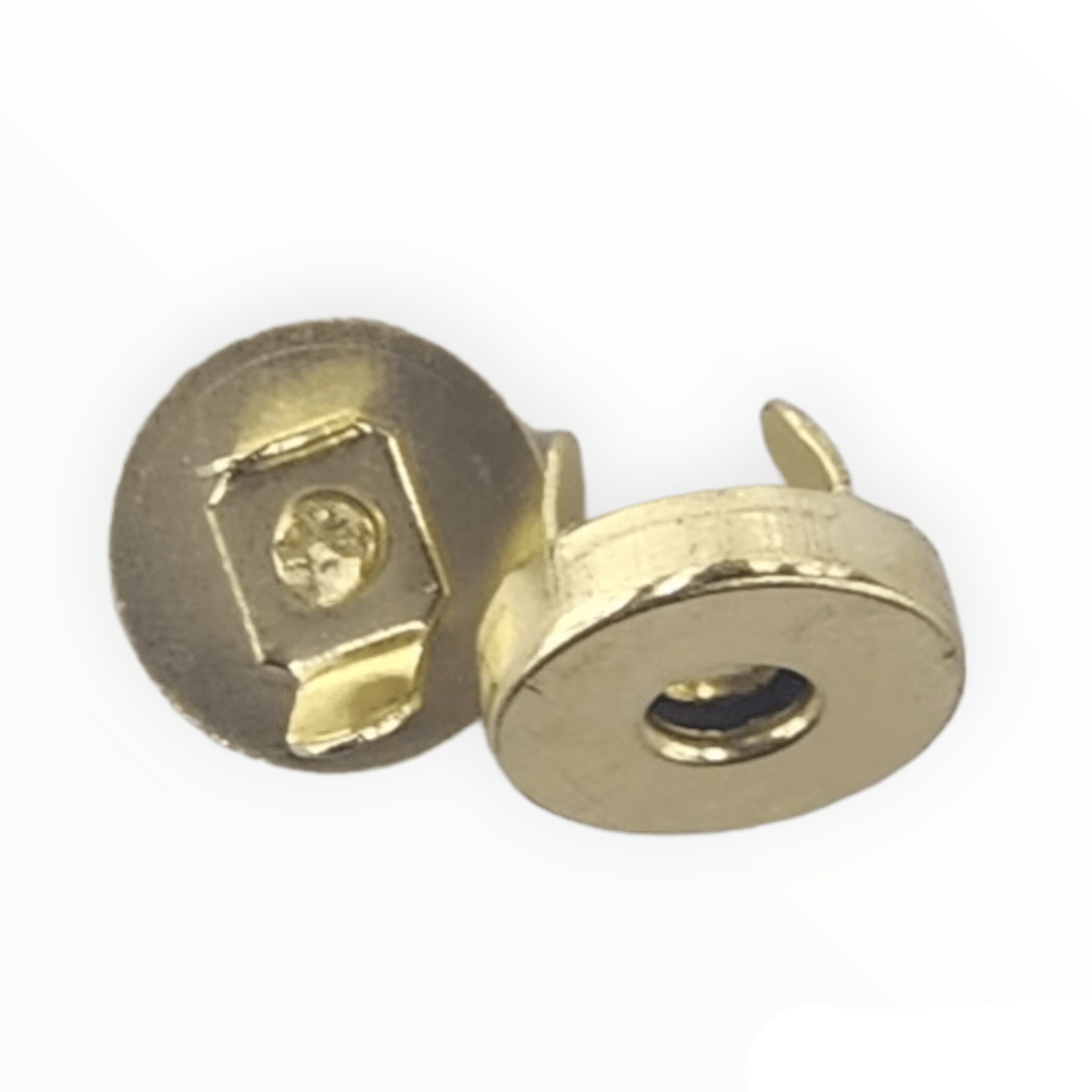 SEWING ACCESSORIES HABBY Magnetic Buttons / Clasp 12 mm Gold (6 Pack) (7641944555609)