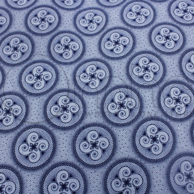 3 CATS Dress Fabrics 3 Cats Shweshwe Fabric C/w99 Blue H1464 90 cm