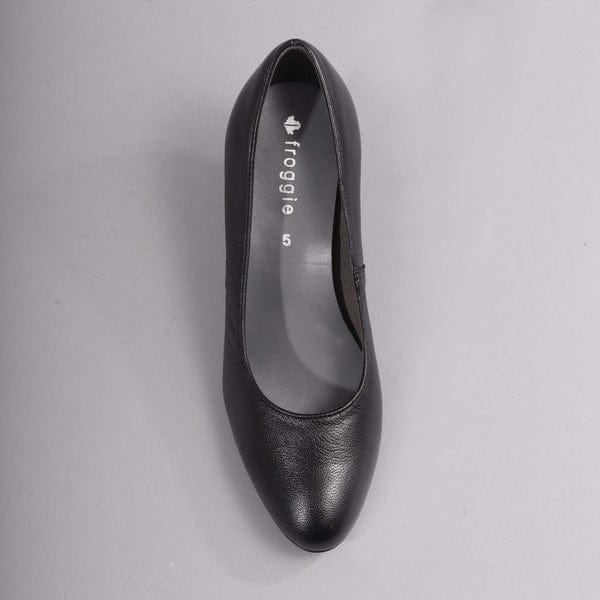 Froggie Court heel Froggie Ladies Shoes Black (7278221885529)