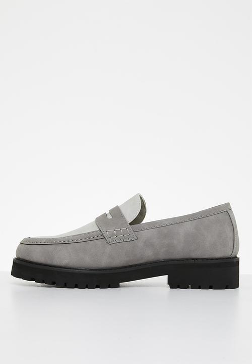 Jonathan D Shoes Jonathan D Penny Moccasin Nubuck-Grey (7152405413977)