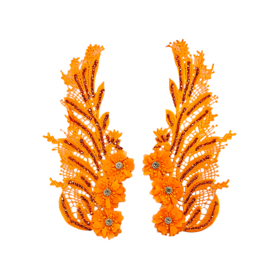 TRIMMINGS Habby Orange Trim Pairs 15cm (7914166222937)