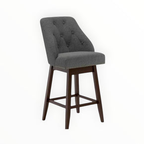 Bar Stool Button Swivel Grey 30 Inch