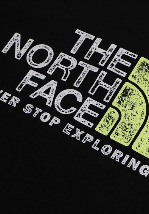 The North face T Shirt The North Face short sleeve rust 2 tee - tnf black & led yellow (7504242770009)