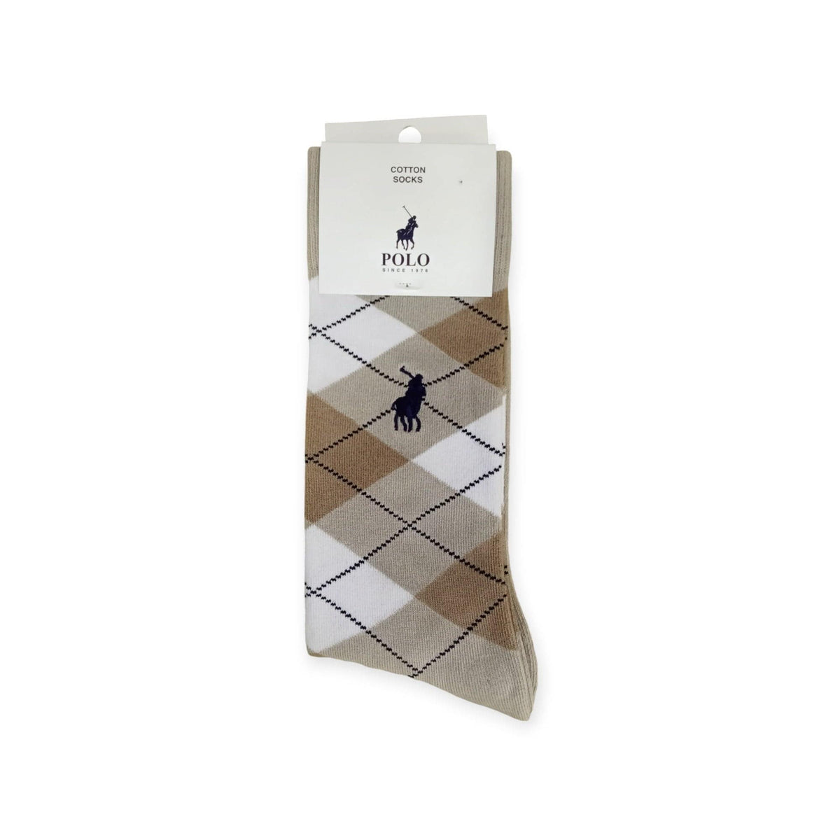Polo Socks Polo Men's Socks Argyle Stone (7804517875801)