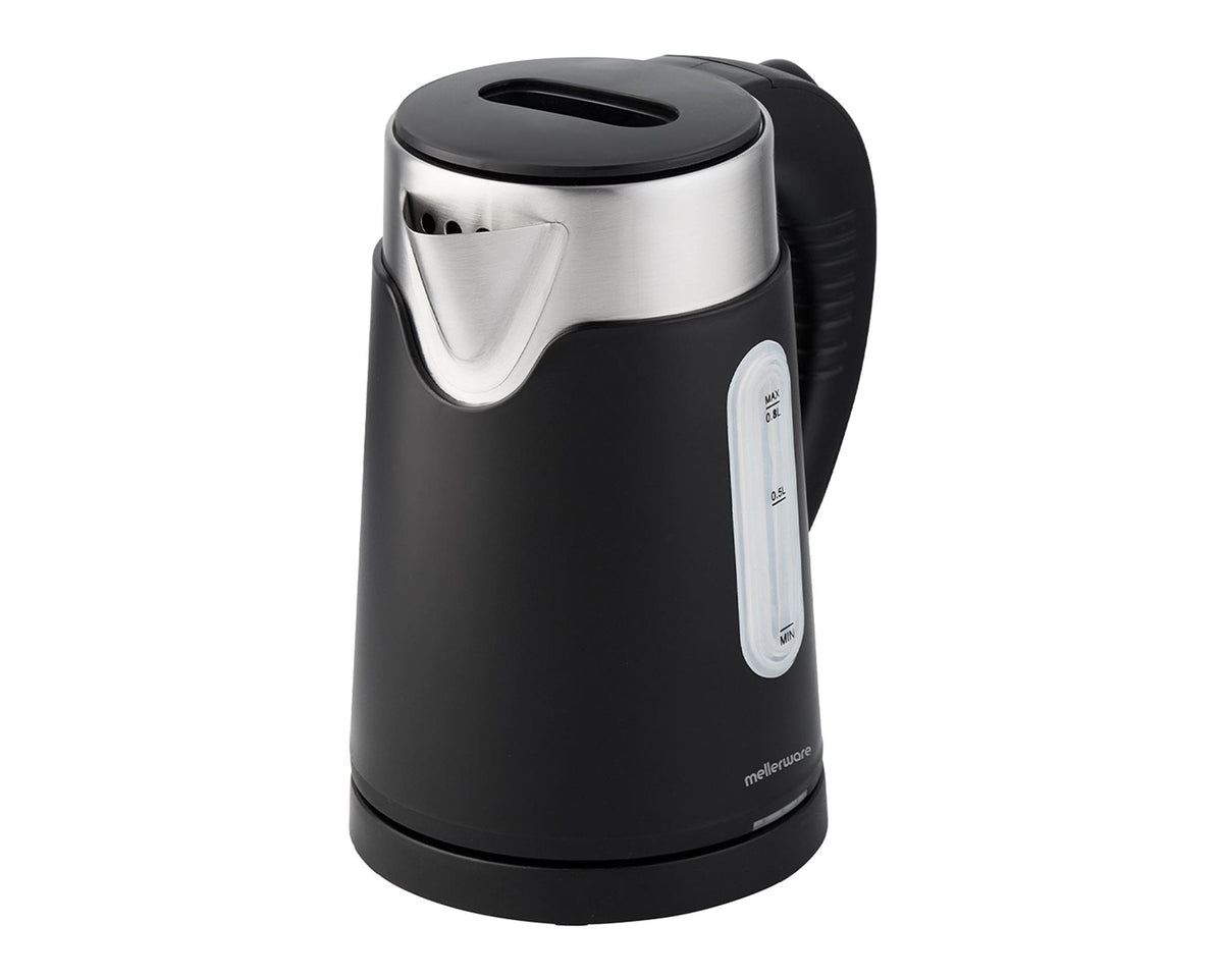 Mellerware KETTLE Mellerware Kettle Double Wall Cordless Stainless Steel Black 0.8L Siena Compact 22008 (7913193013337)