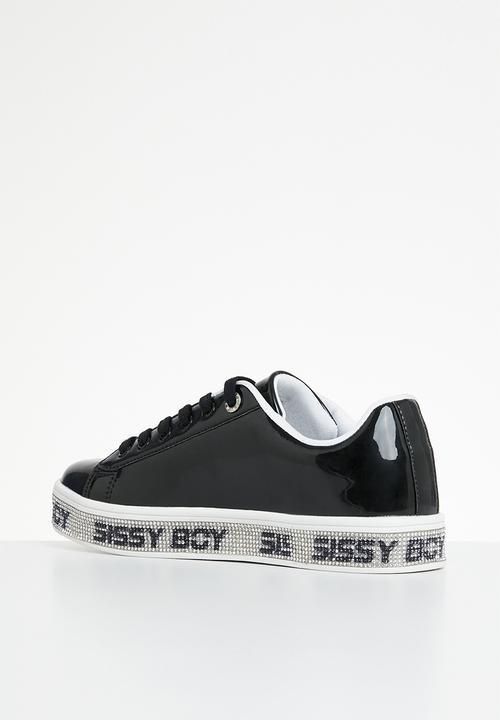 Sissy Boy Sneaker Ladies Patent Sneaker Black (7289980780633)