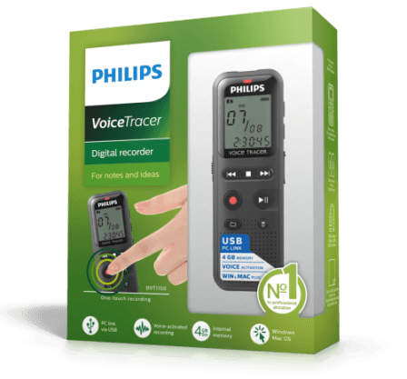 Philips Voice Recorder Philips Voice Recorder DVT1150 4GB (4776770830425)