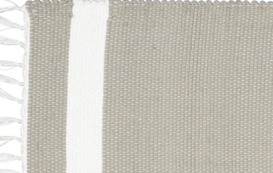 Amelia Jackson RUG Amelia Jackson Cotton Dhurrie Tabby in Grey with White Band 75x120 cm SBED019 (7476141883481)