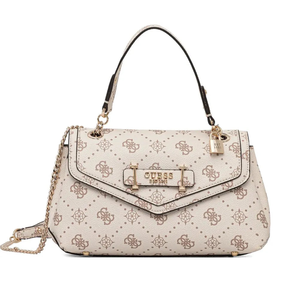 Guess Silia Convertible Xbody Flap Bag Vanilla Logo GP989021