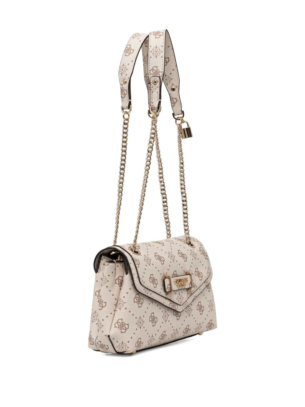 Guess Silia Convertible Xbody Flap Bag Vanilla Logo GP989021