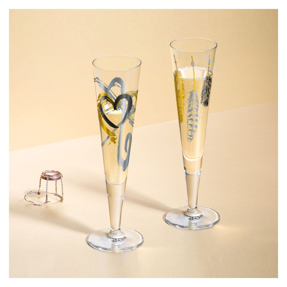 Ritzenhoff Glasses Ritzenhoff Gold Night Champagne Glass Marutschke 200ml 1078190 (7390274289753)