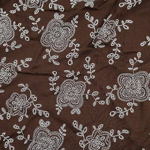 Capri Linen Look Puff Floral Tapestry.