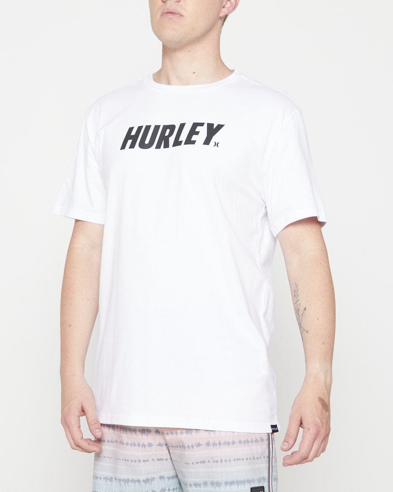 Hurley T Shirt Hurley Fastlane Core Tee White (7634176180313)
