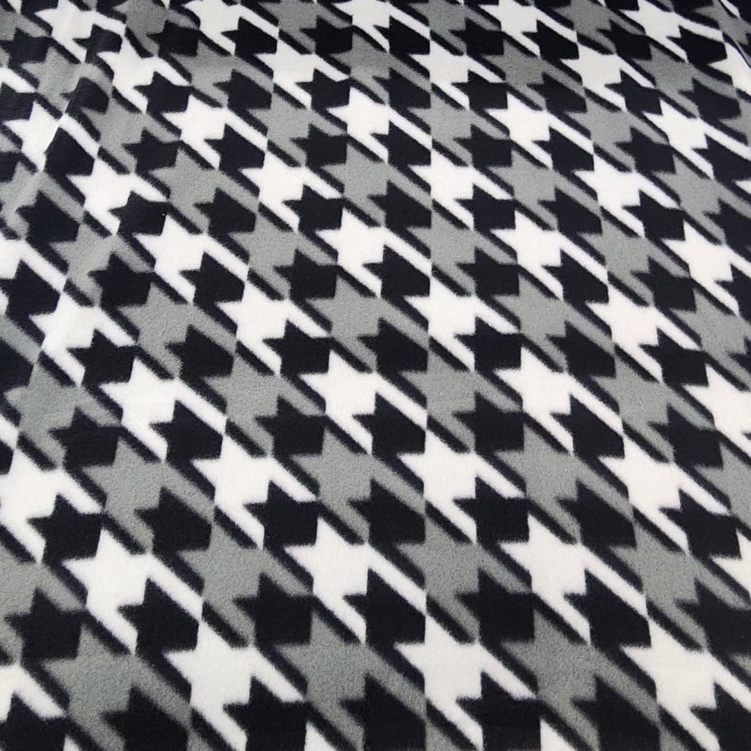 Fleece Blankets Printed Polar Fleece Fabric Hounds Tooth 150 cm (7589077483609)