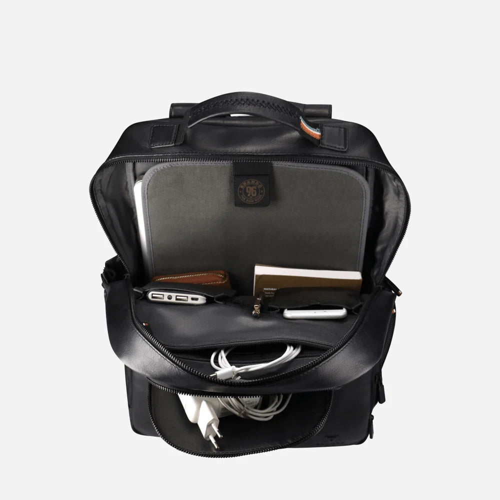 Brando James 15In X Pocket Backpack-Black 3417JAMBLK
