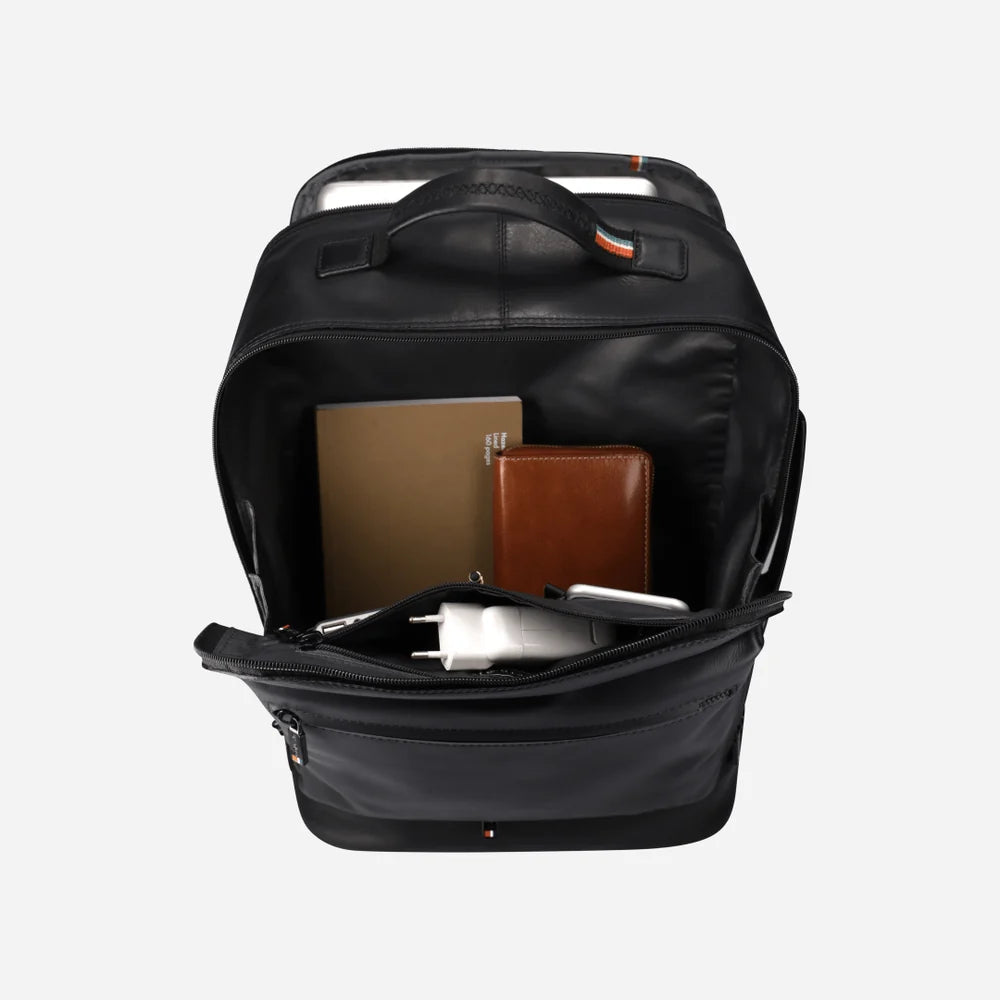 Brando James 15In Multi Compartment Backpack-Black 3418JAMBLK.