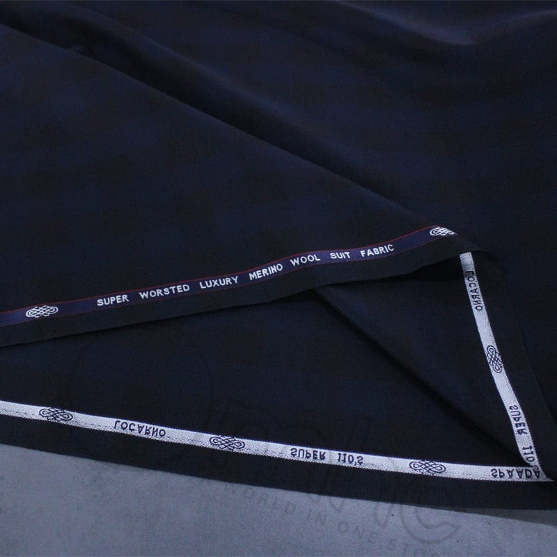 SUITING Dress Fabrics Worsted Wool Merino Check Suiting Fabric 150cm (7230554079321)