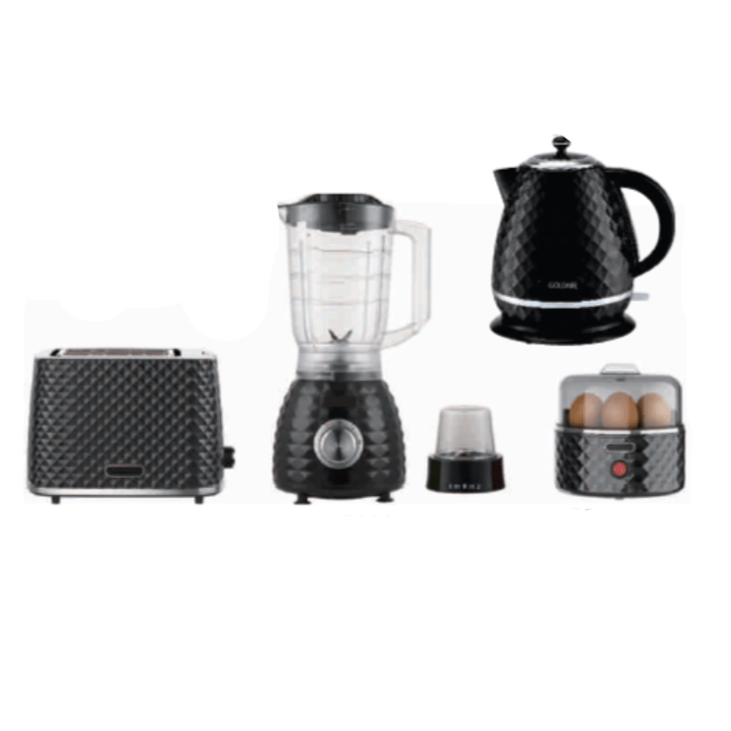 Goldair KETTLE Goldair Black Diamond 5 Piece GFPK-5000 (7044007166041)