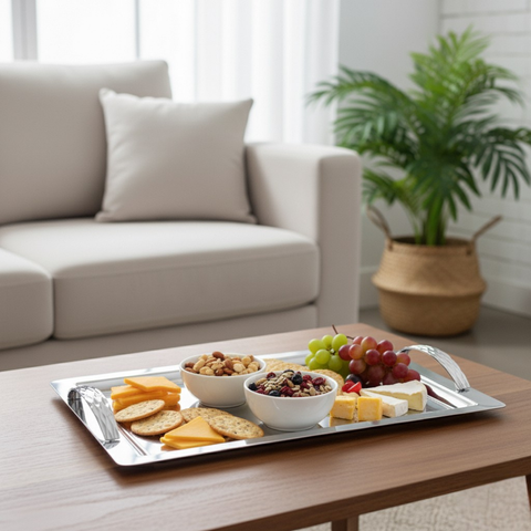 Tazzy Stainless Steel Tray With Handles SGN3462