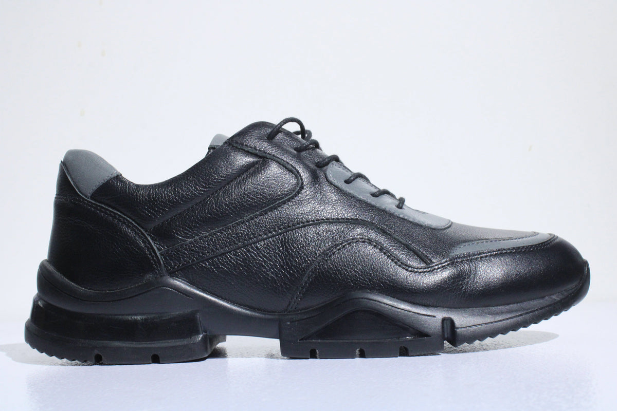 MHC World Casual Shoes Turkish Casual Leather Sneakers Black (7494621102169)