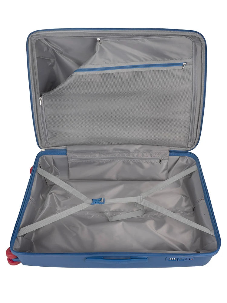 Cellini Rapido Hard Shell 4 Wheel Trolley Case – Blue