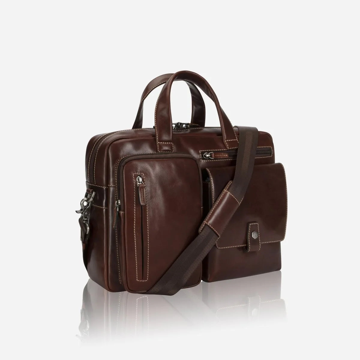 Jekyll & Hide 15in Pocket Laptop Case-Mocha 3661MOCHA