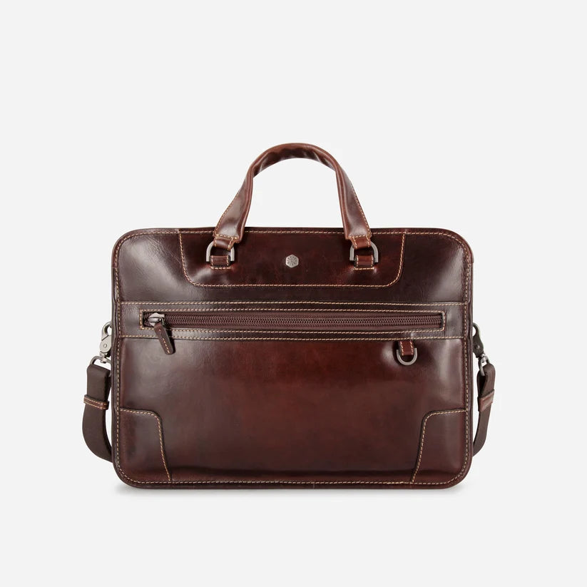 Jekyll & Hide Oxford 15" Laptop Briefcase-Mocha 3684