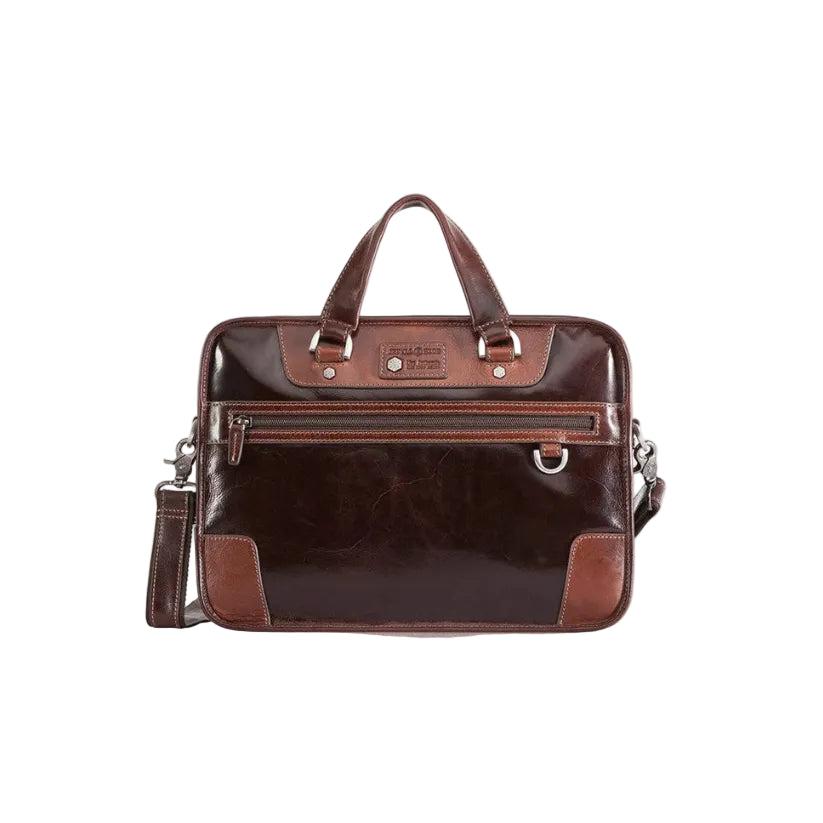Jekyll & Hide Oxford 15" Laptop Briefcase-Mocha 3684