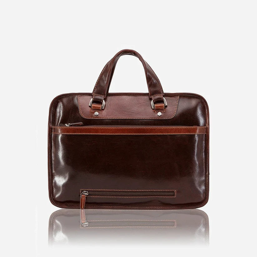 Jekyll & Hide Oxford 15" Laptop Briefcase-Mocha 3684