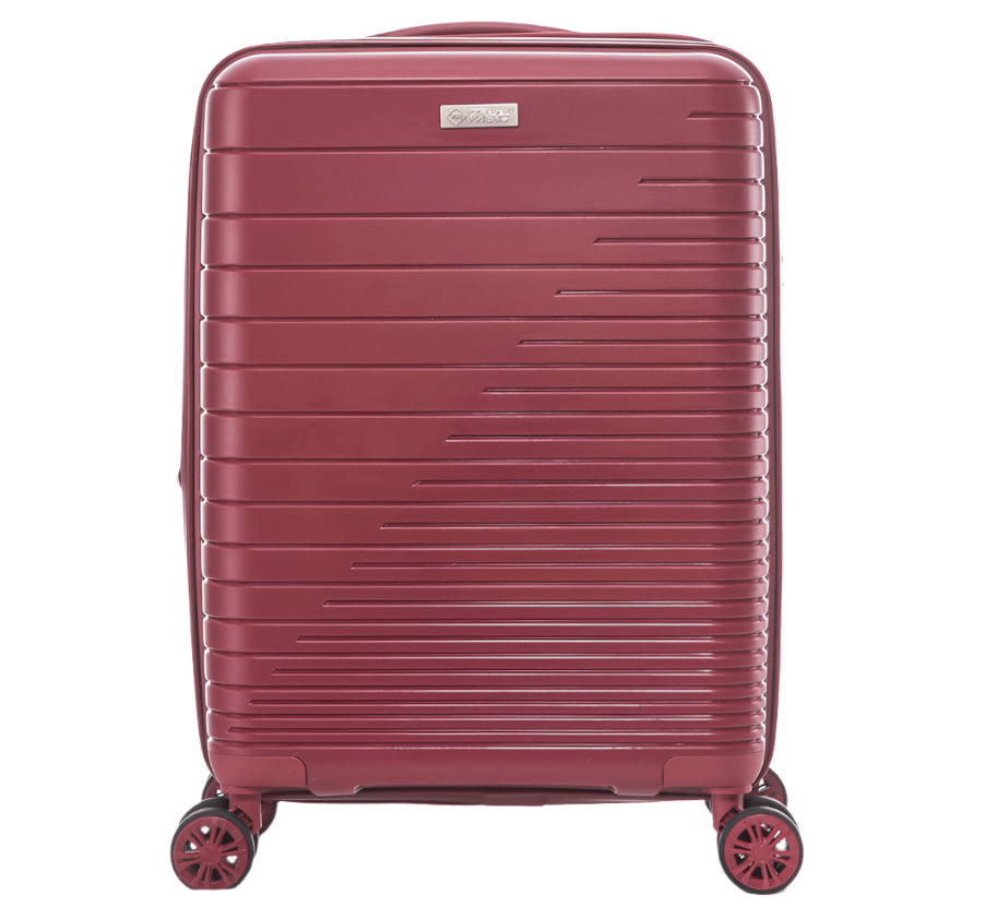 Travelmate Suit Case Travel Mate 55cm Hard Shell Zipper 8 Wheel Xbag Cabin Trolley TSA L-343 C - Red (7759138685017)