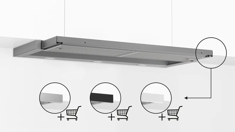 Bosch 90cm Silver Telescopic Extractor Fan DFR097A52 (8025724321881)