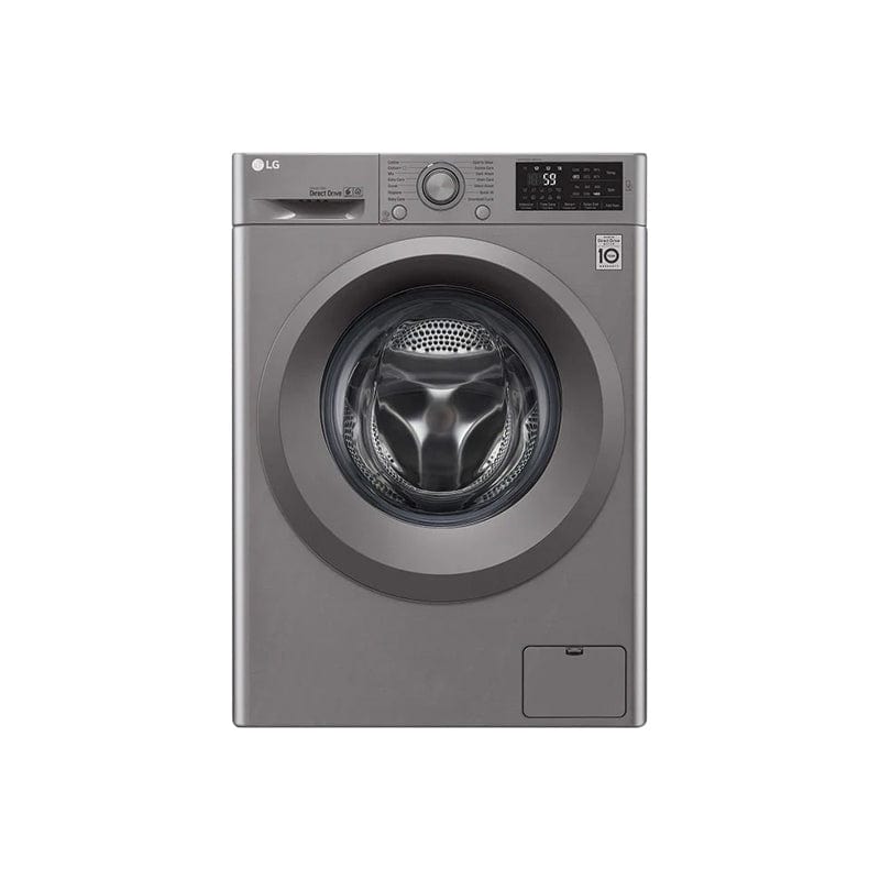 LG LG 9Kg Silver Front Loader Washing Machine F4J5VYP7SP (6826376986713)
