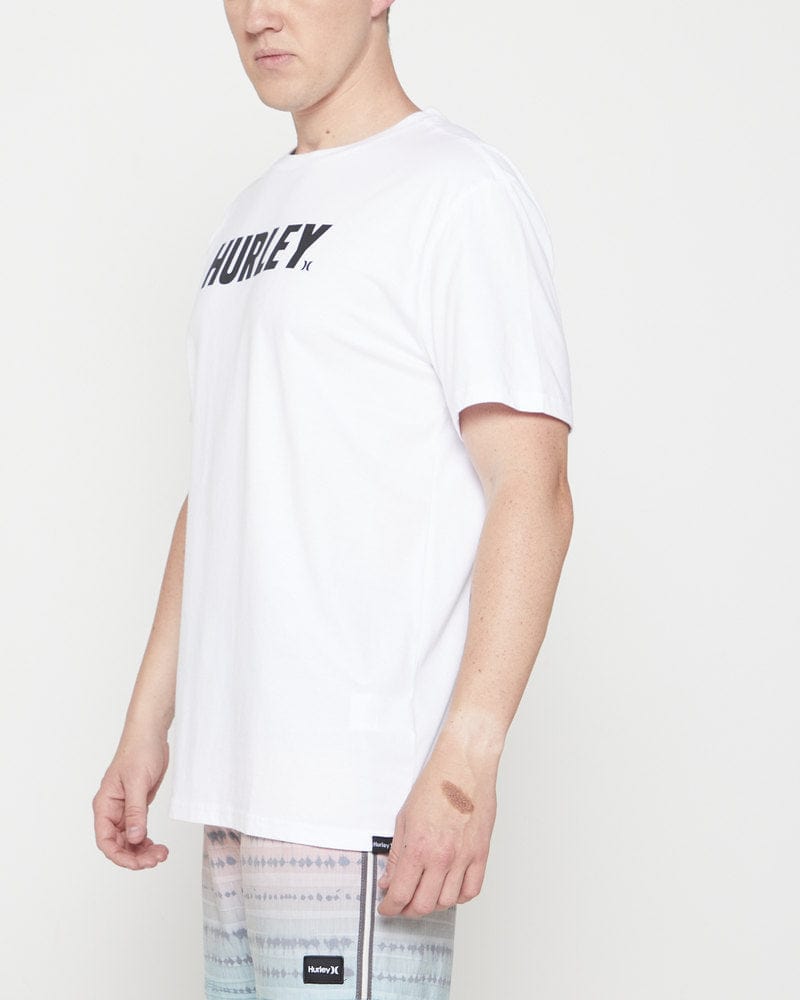 Hurley T Shirt Hurley Fastlane Core Tee White (7634176180313)