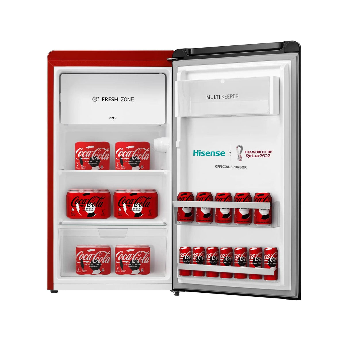 Hisense Bar Fridge Hisense  94L Bar Fridge Refrigerator Red H125RREC (7241705521241)