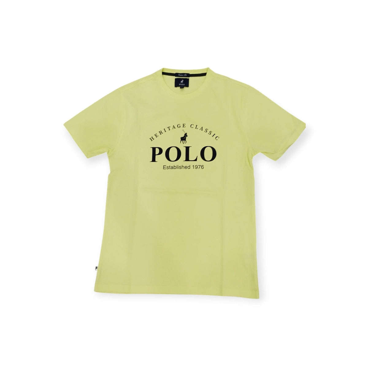 Polo T Shirt Polo Heritage Printed Short Sleeve Tee Light Yellow (7876685561945)