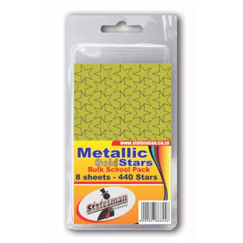 Stationary Tech & Office Pack of 440 Metallic Gold Star Labels (2061690404953)