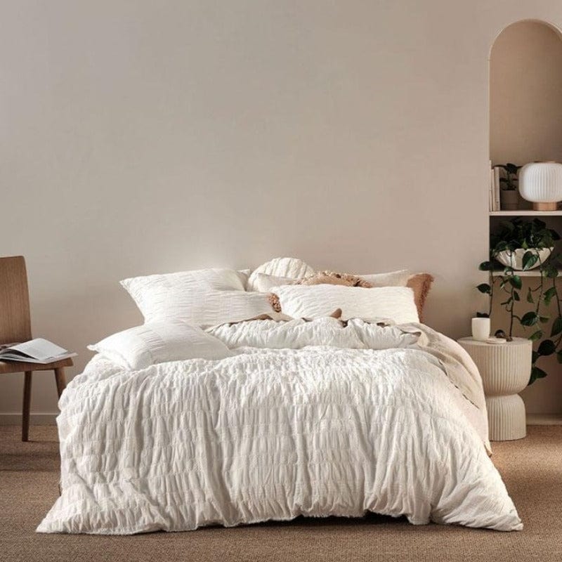 Linen House Duvet Cover Double Linen House Shrimpton White Duvet Cover Set (2061609009241)