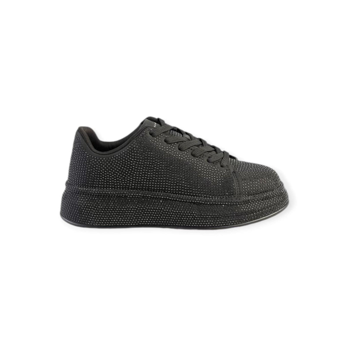 Sissy Boy Ladies Sneakers Sissy Boy Emblazon All Over Diamante Sneaker Black (7809638662233)