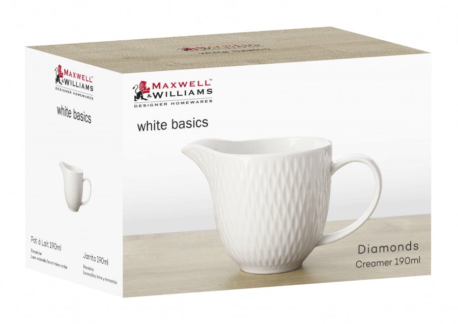 Maxwell & Williams Creamer Maxwell & Williams White Basics Diamonds Creamer 190ML (6753835712601)