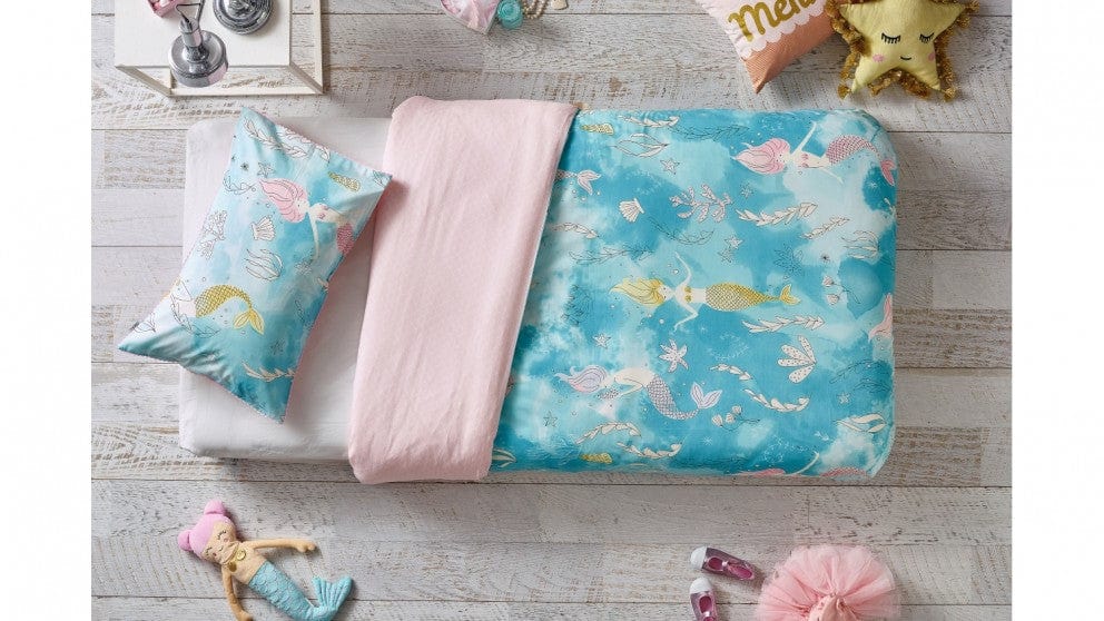 Linen House Duvet Cover Linen House Hiccups Aqua Fishtale Duvet Cover Set (4673191968857)