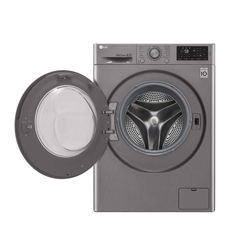 LG LG 9Kg Silver Front Loader Washing Machine F4J5VYP7SP (6826376986713)