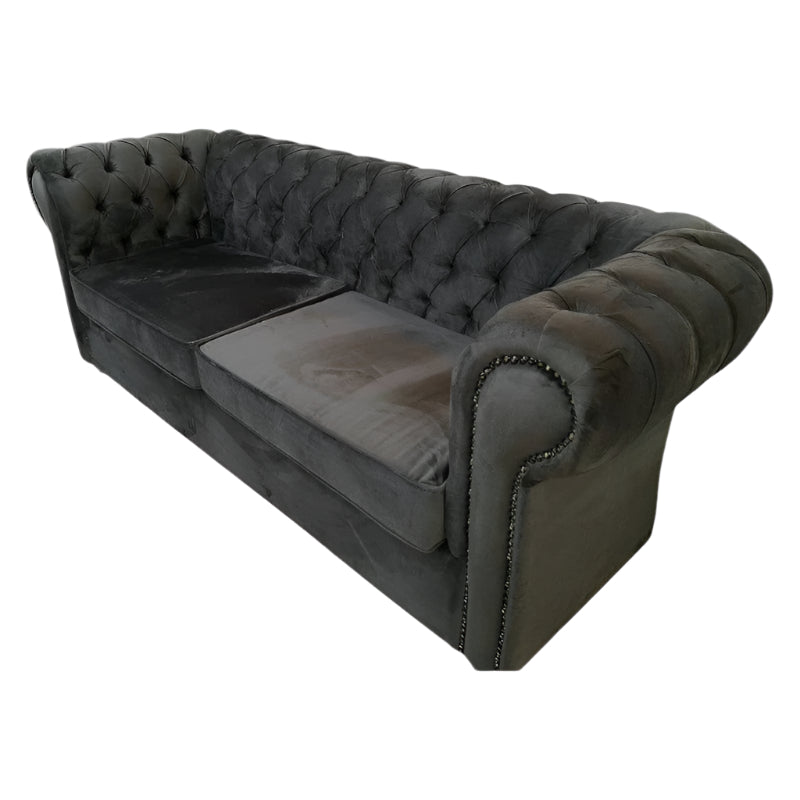 3 Seater Chesterfield Charcoal Couch