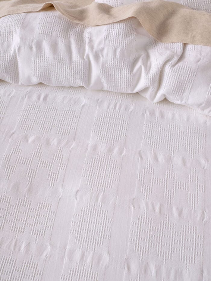 Linen House Duvet Cover Linen House White Seren White Duvet Cover Set (7810183790681)