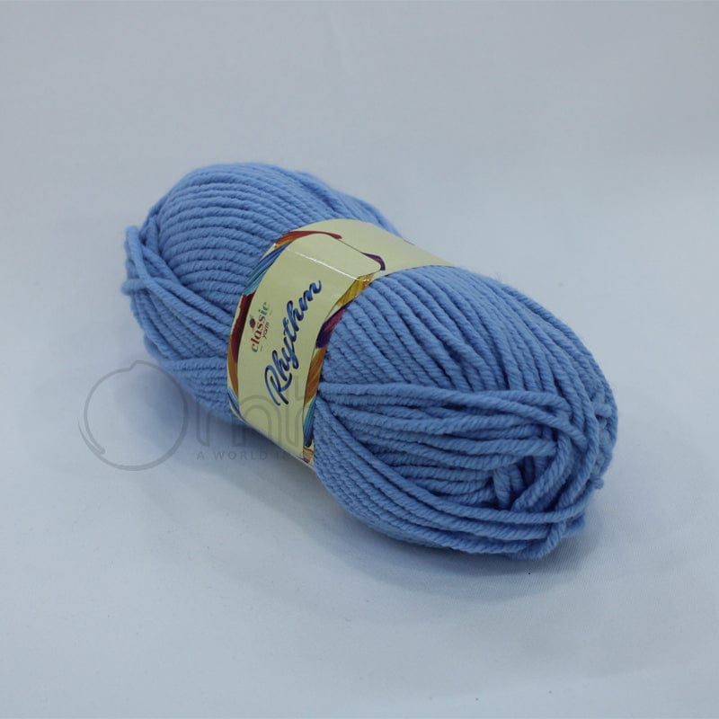 WOOL habby Light Blue Rhythm Wool 100g (7228513321049)