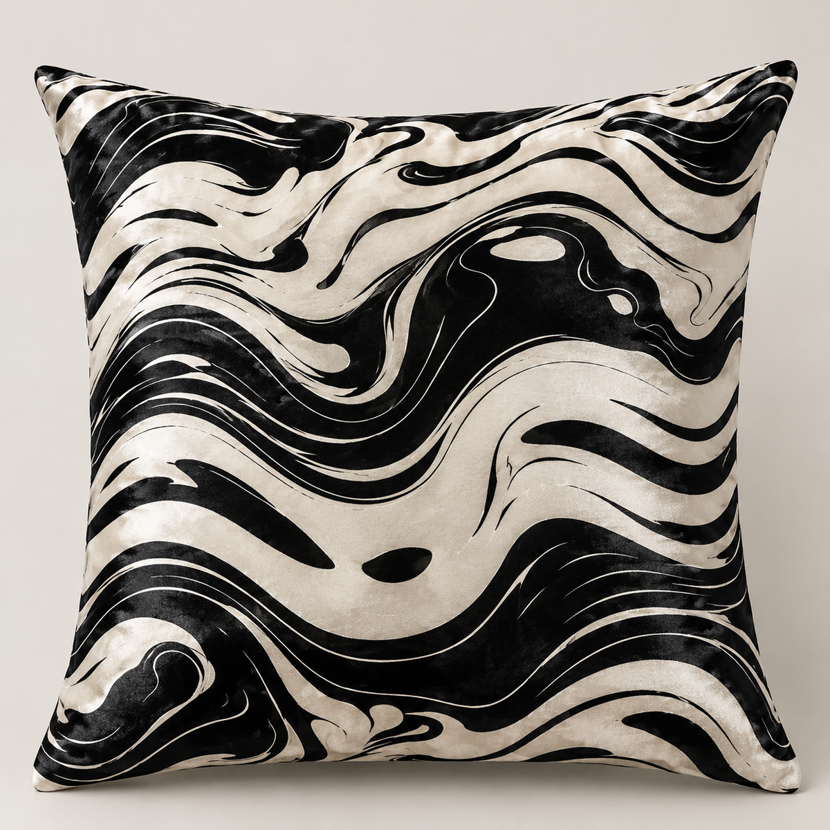 Piano Velvet Upholstery Fabric Marble Black/White 140 cm