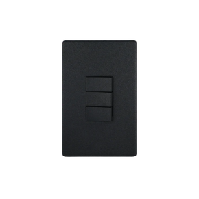 🔌 3-Lever 1-Way Black Steel Switch This 3-lever 1-way switch (7953654743129)