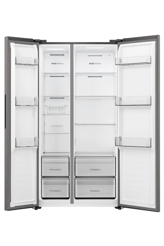 Hisense 543L Side-By-Side Refrigerator Grey H680SIT.